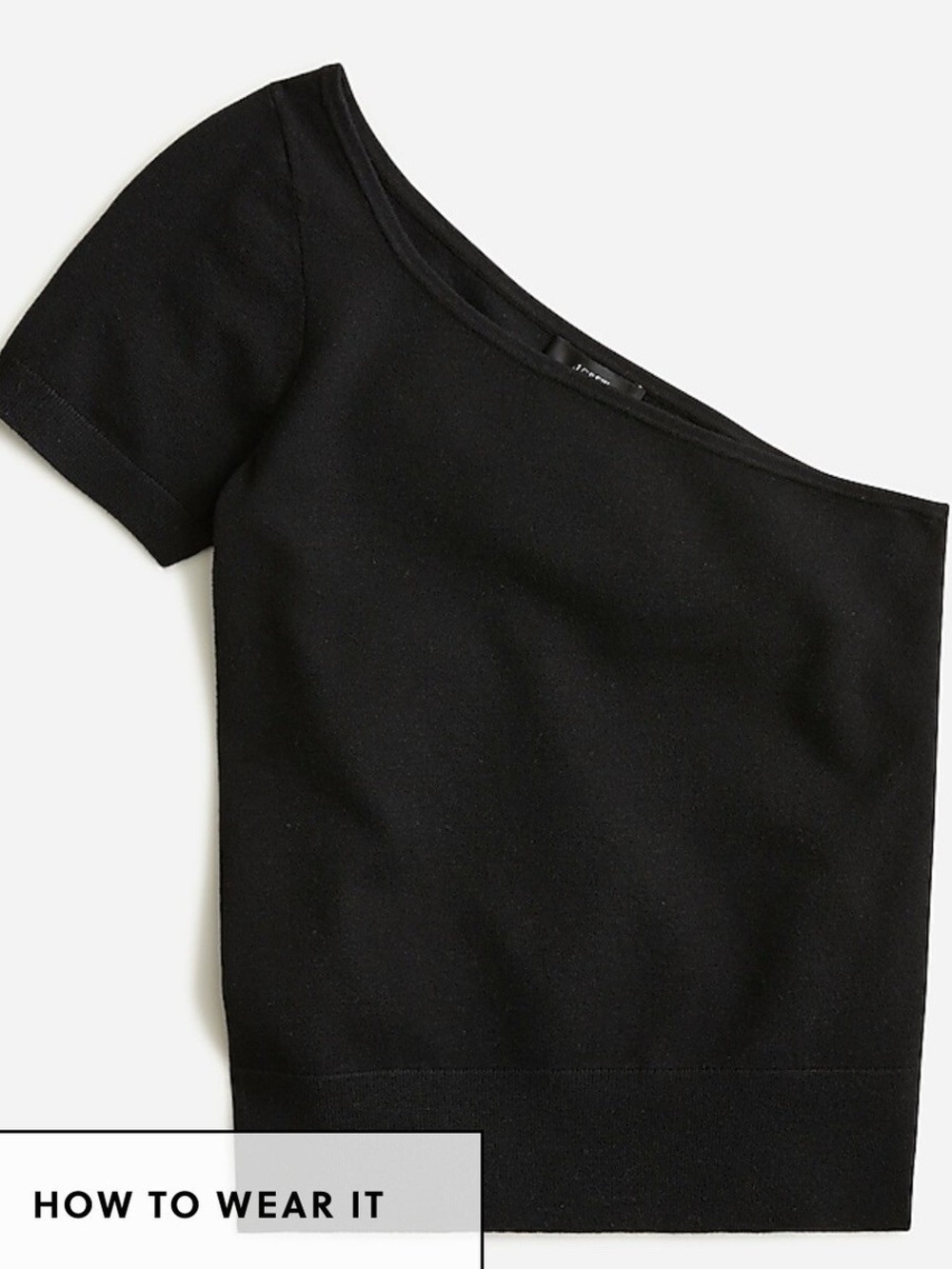 J. Crew Black One-Shoulder Women's Sweater Top